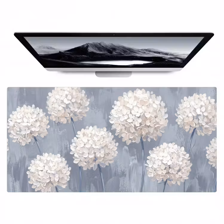 Bureau onderlegger - Bloemen - Illustratie - Blauw — 1