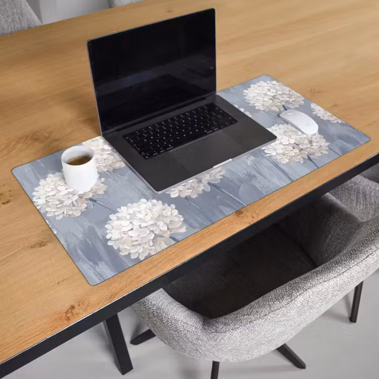Bureau onderlegger - Bloemen - Illustratie - Blauw — 3