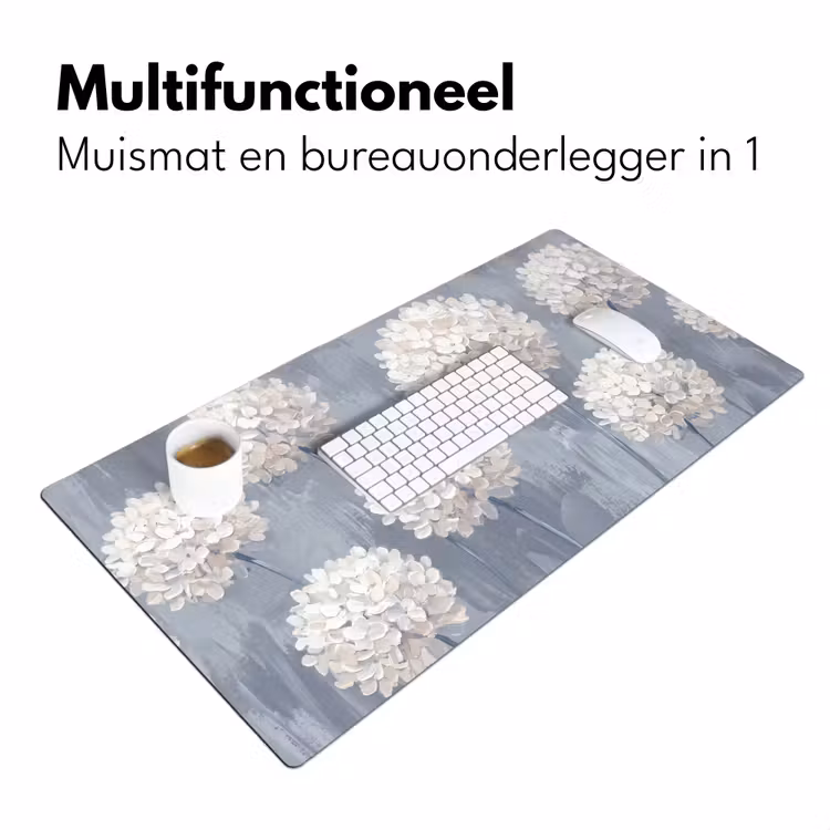 Bureau onderlegger - Bloemen - Illustratie - Blauw — 7