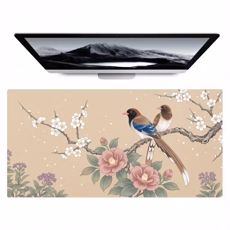 Bureau onderlegger - Bloemen - Vogels - Bloemen — 1