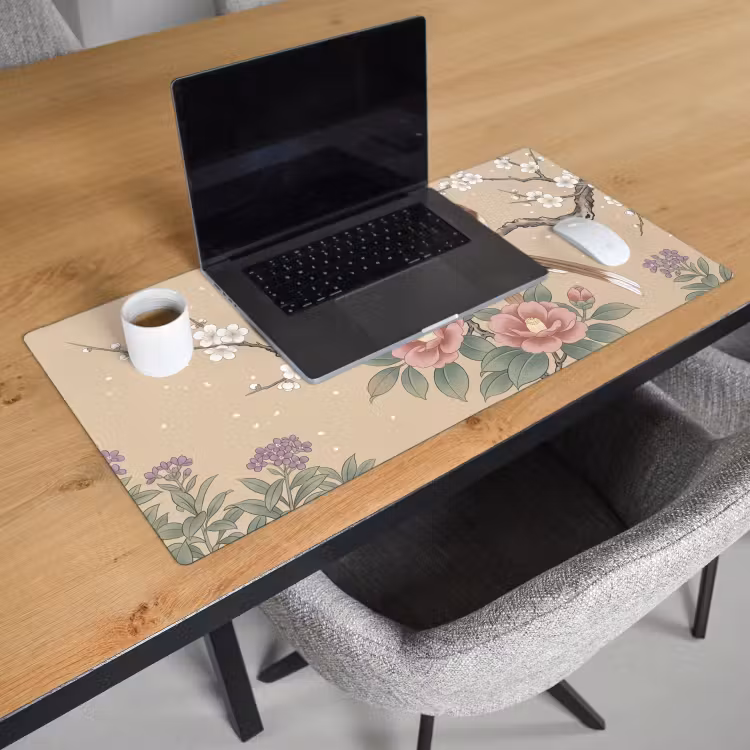 Bureau onderlegger - Bloemen - Vogels - Bloemen — 3