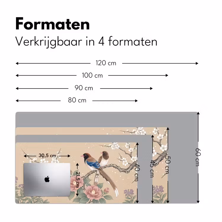 Bureau onderlegger - Bloemen - Vogels - Bloemen — 8