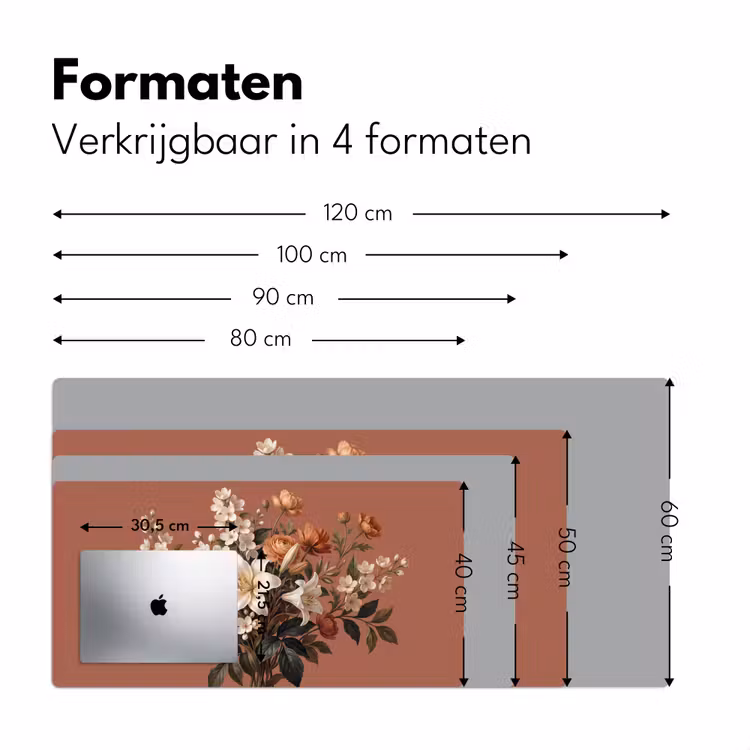 Bureau onderlegger - Boeket - Retro - Kleurrijk — 8