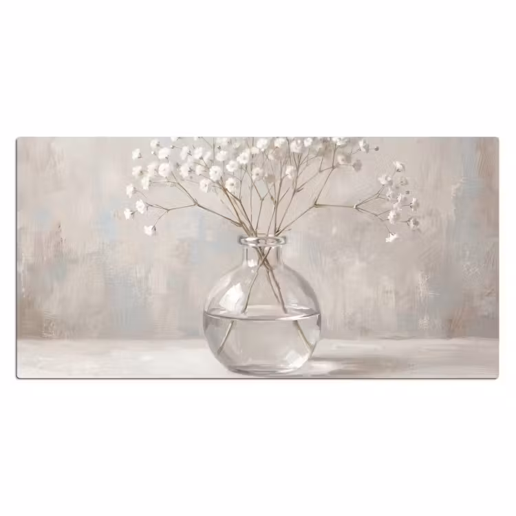 Bureau onderlegger - Gipskruid - Vaas - Wit — 2