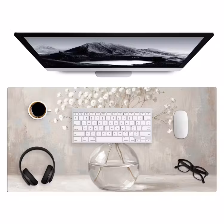 Bureau onderlegger - Gipskruid - Vaas - Wit — 4