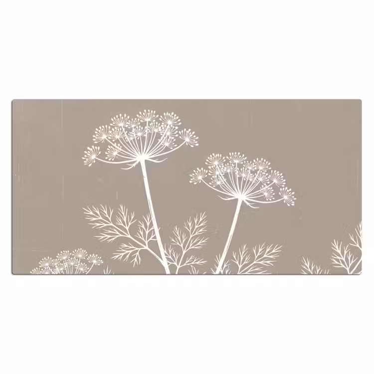 Bureau onderlegger - Grafisch - Fluitenkruid - Taupe — 2