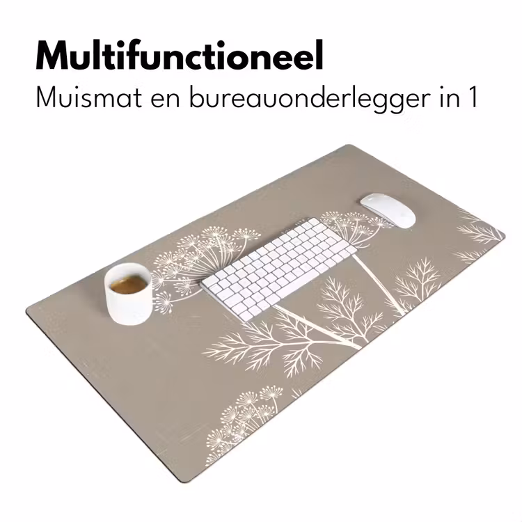 Bureau onderlegger - Grafisch - Fluitenkruid - Taupe — 7