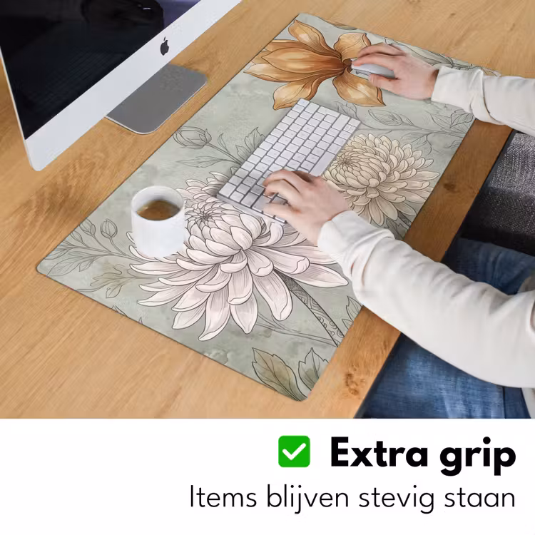 Bureau onderlegger - Illustratie - Bloemen - Groen — 6