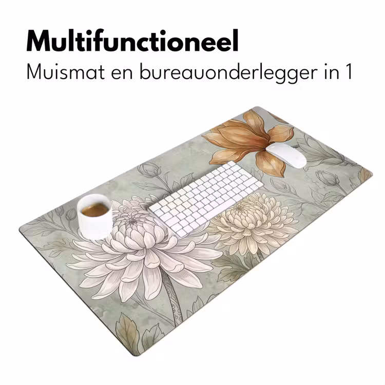 Bureau onderlegger - Illustratie - Bloemen - Groen — 7