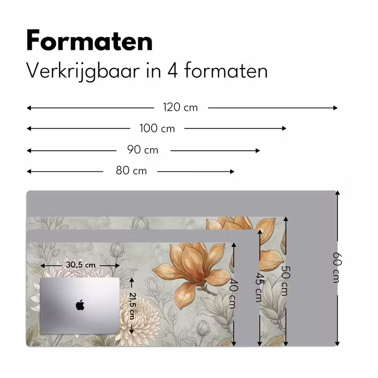 Bureau onderlegger - Illustratie - Bloemen - Groen — 8