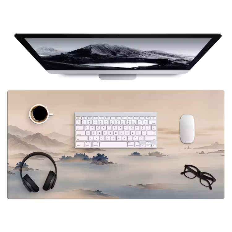 Bureau onderlegger - Japans - Landschap - Beige — 4