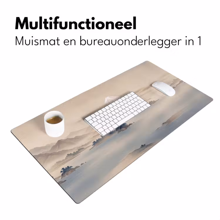 Bureau onderlegger - Japans - Landschap - Beige — 7