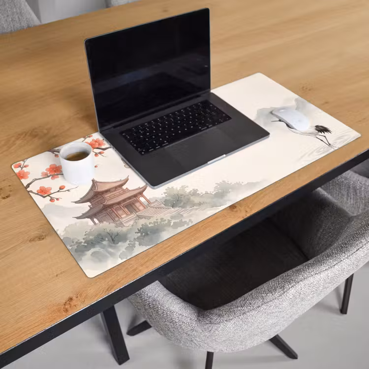 Bureau onderlegger - Kraanvogel - Azië - Klassiek — 3