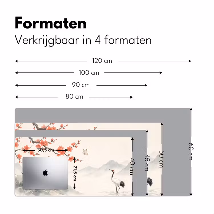 Bureau onderlegger - Kraanvogel - Azië - Klassiek — 8