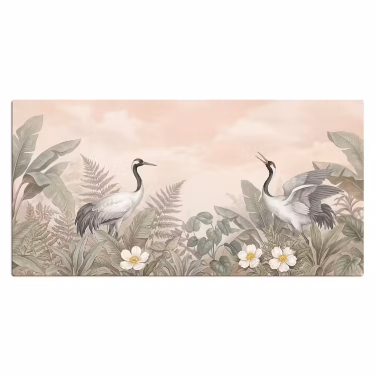 Bureau onderlegger - Kraanvogels - Natuur - Roze — 2