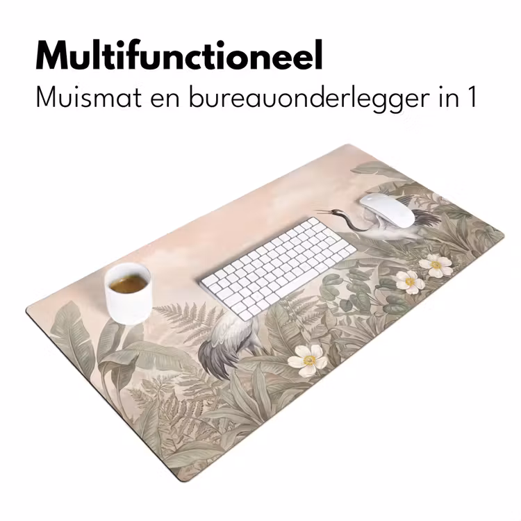 Bureau onderlegger - Kraanvogels - Natuur - Roze — 7