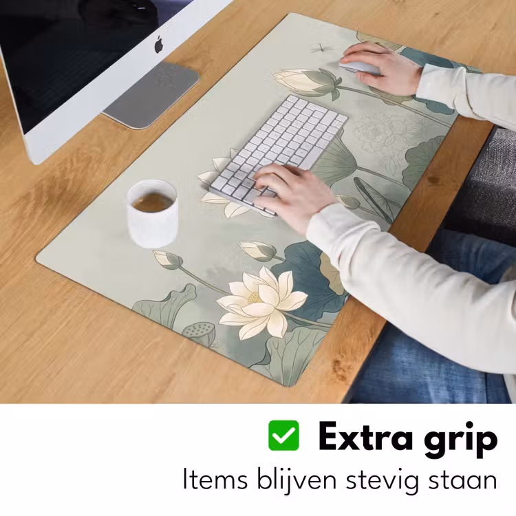 Bureau onderlegger - Lotus - Bloemen - Groen — 6