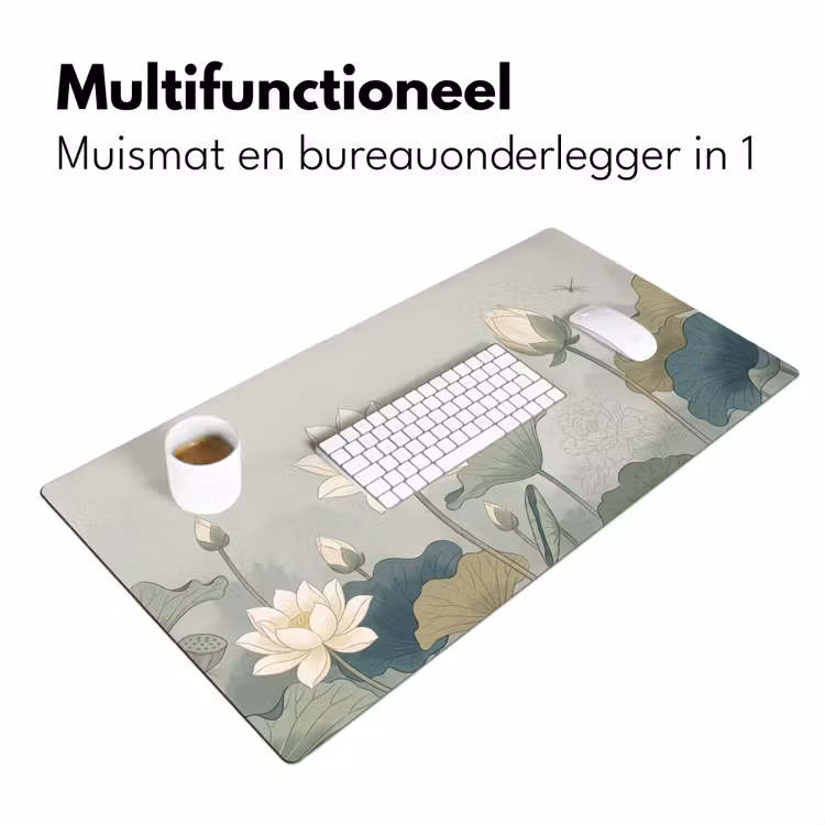 Bureau onderlegger - Lotus - Bloemen - Groen — 7