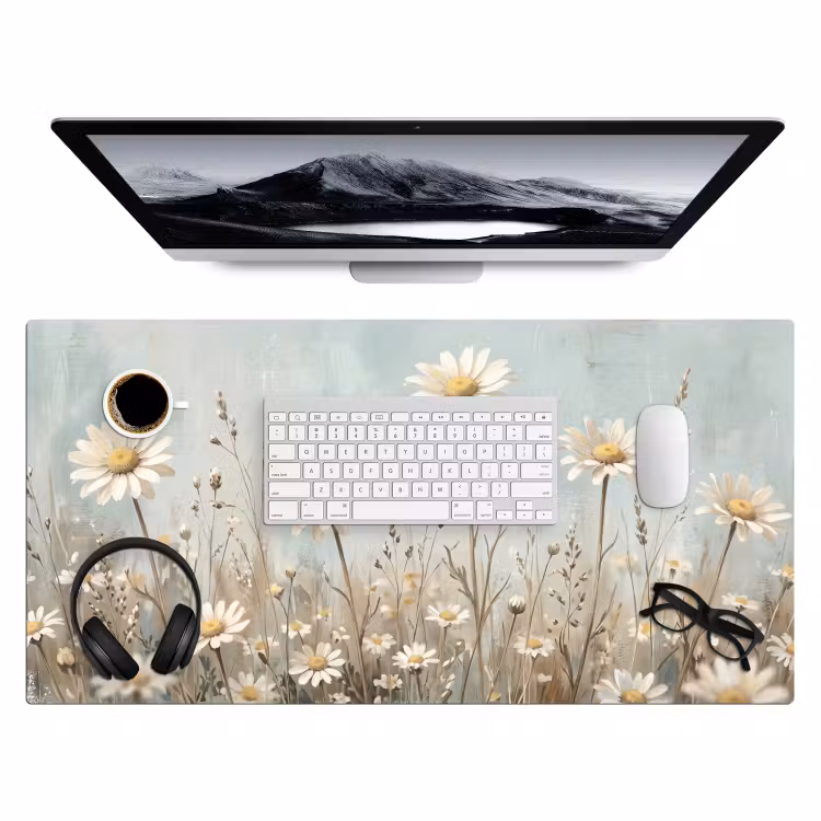 Bureau onderlegger - Madelief - Illustratie - Wit — 4