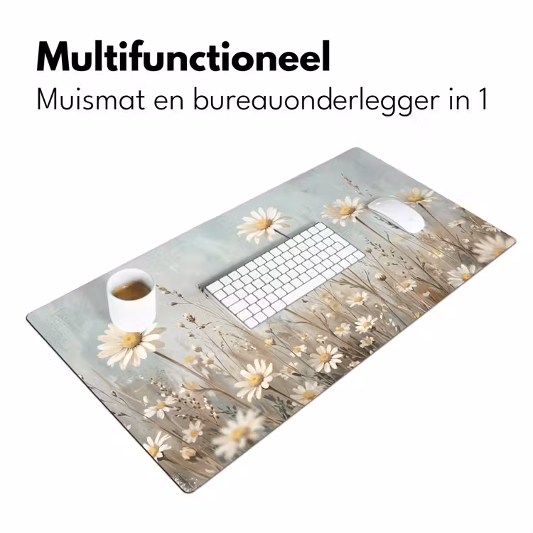 Bureau onderlegger - Madelief - Illustratie - Wit — 7