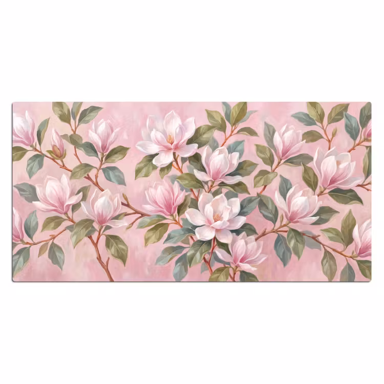 Bureau onderlegger - Magnolia's - Patroon - Roze — 2