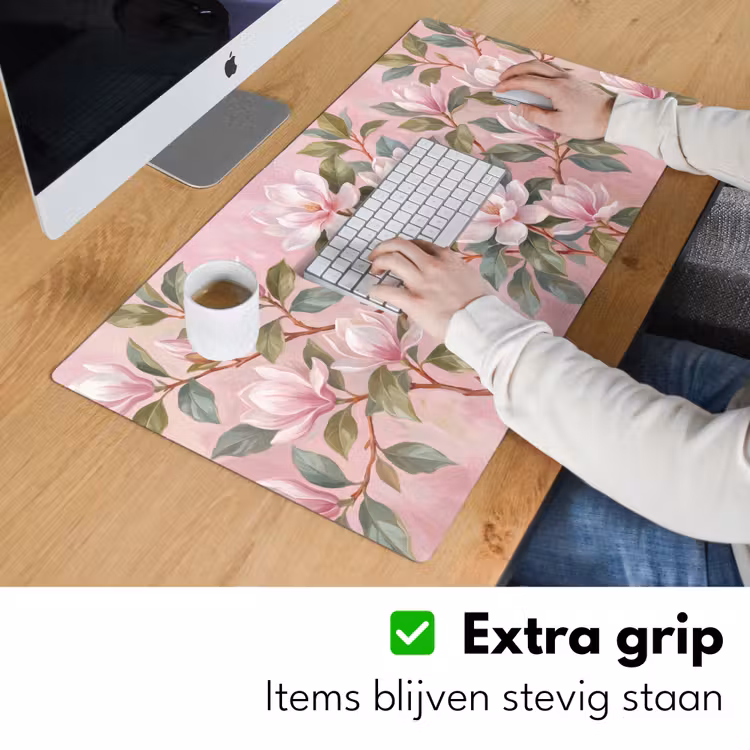 Bureau onderlegger - Magnolia's - Patroon - Roze — 6