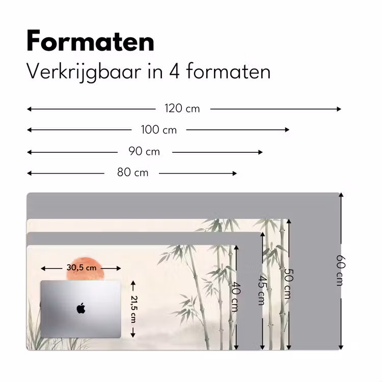 Bureau onderlegger - Minimalistisch - Bamboe - Groen — 8