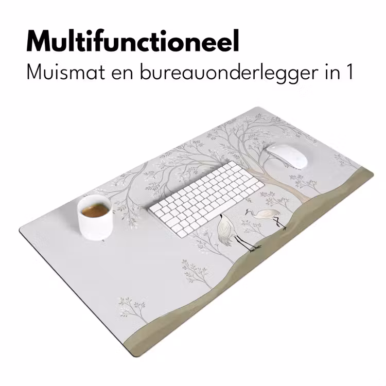 Bureau onderlegger - Minimalistisch - Kraanvogels - Blauw — 7