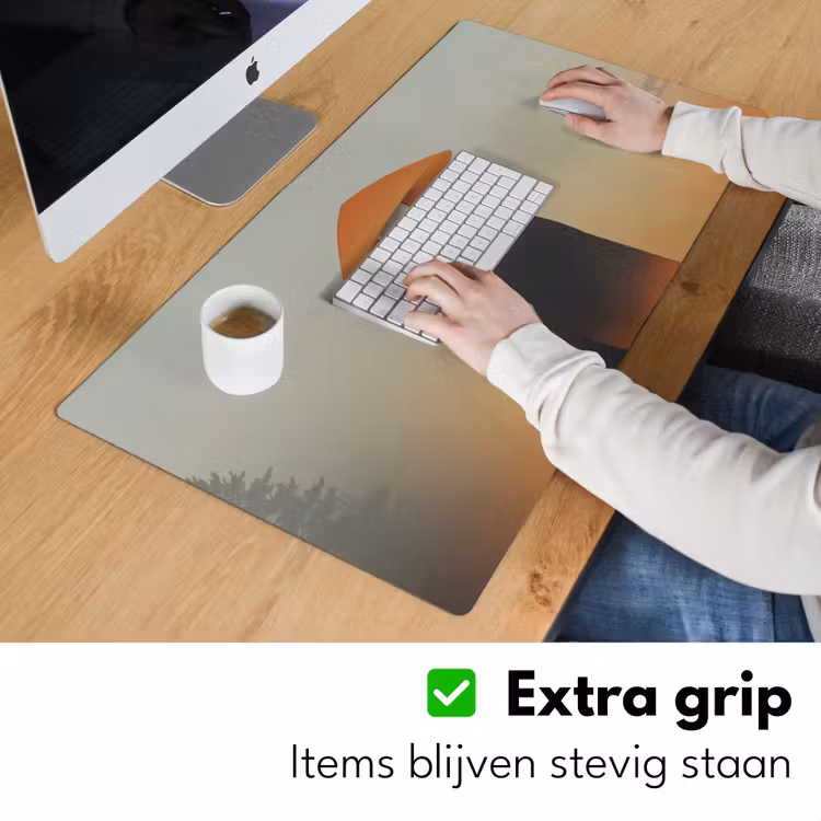 Bureau onderlegger - Minimalistisch - Silhouet - Oranje — 6