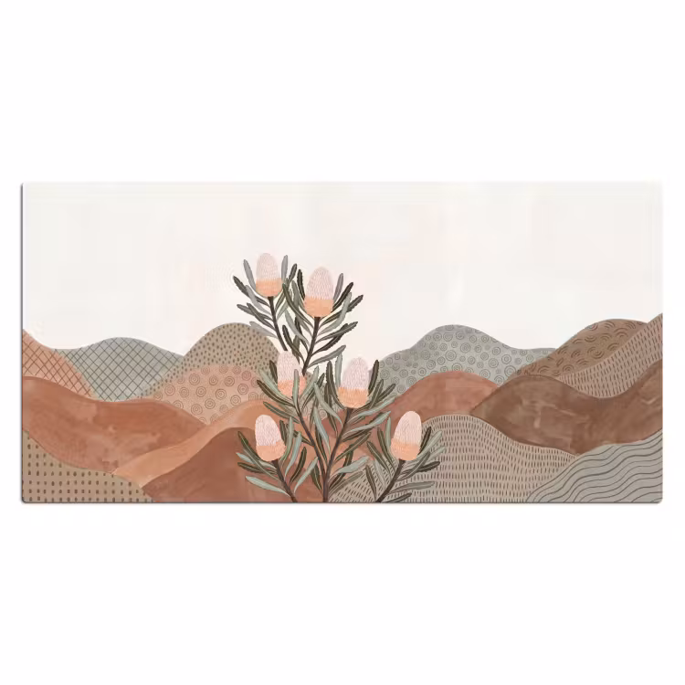 Bureau onderlegger - Modern - Heuvels - Terracotta — 2