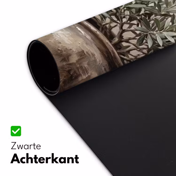 Bureau onderlegger - Olijfplant - Aardenpot - Abstract - Beige — 5