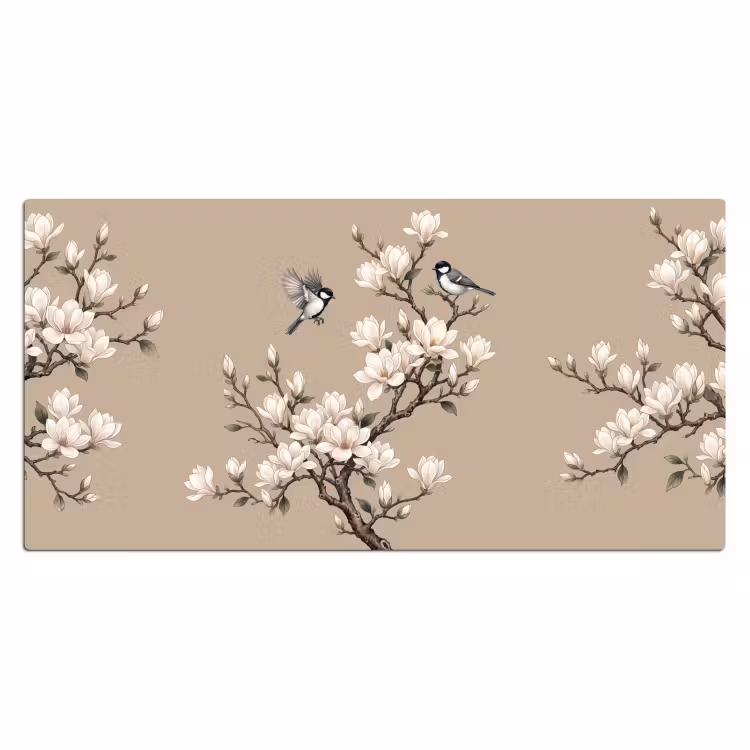 Bureau onderlegger - Oosters - Vogels - Beige — 2