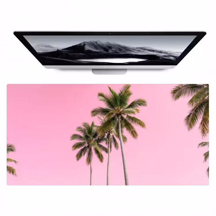 Bureau onderlegger - Palmboom - Tropisch - Pink — 1