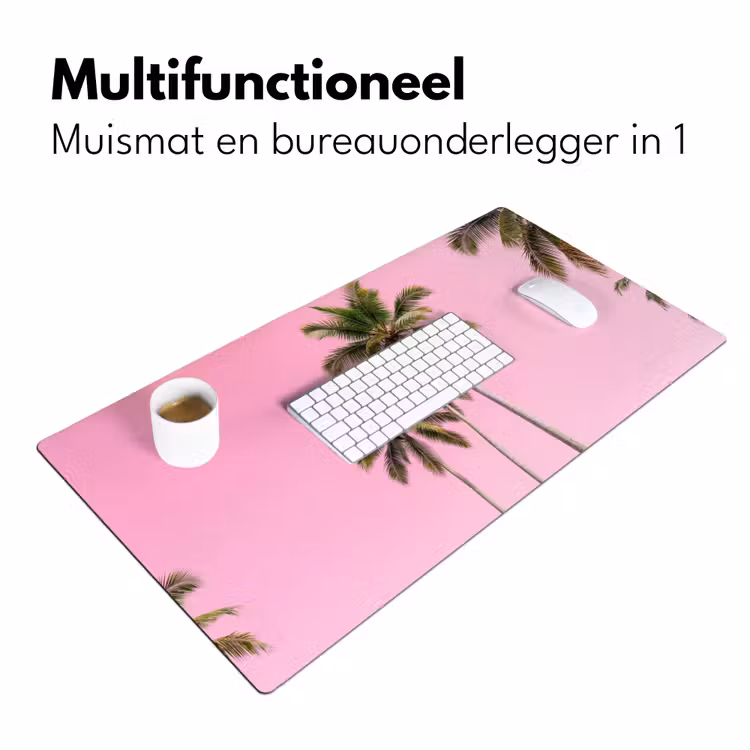 Bureau onderlegger - Palmboom - Tropisch - Pink — 7