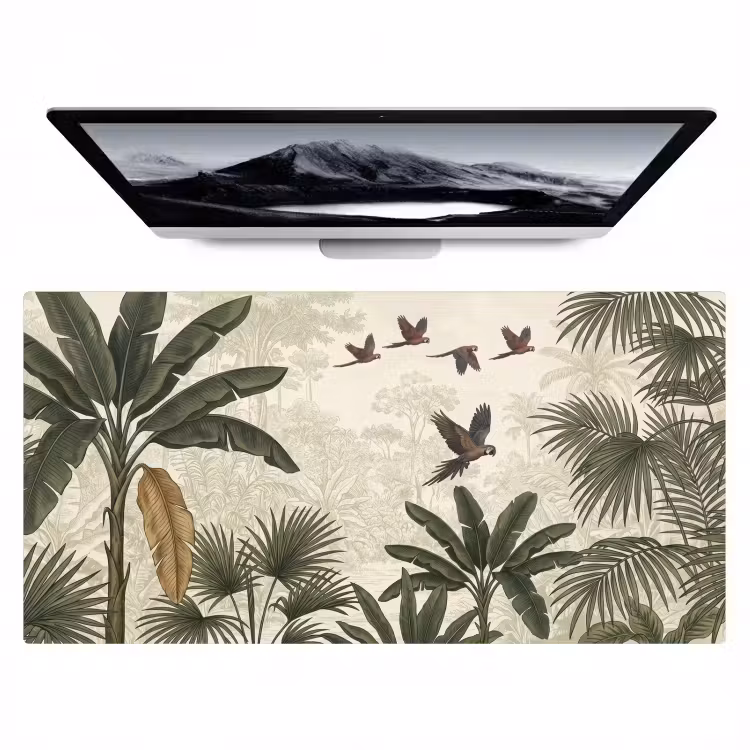 Bureau onderlegger - Papagaaien - Jungle - Tropisch - Green — 1