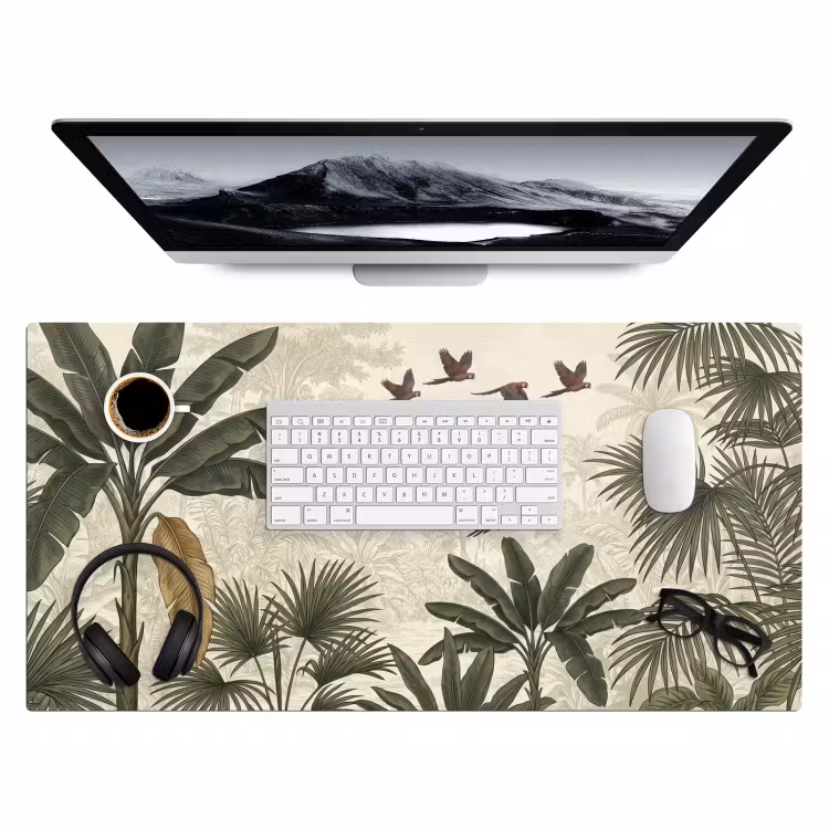 Bureau onderlegger - Papagaaien - Jungle - Tropisch - Green — 4