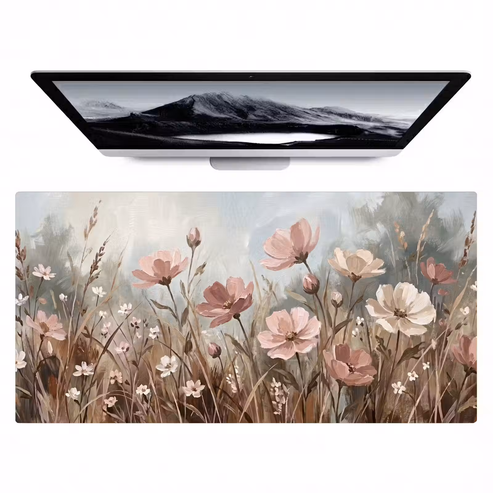 Bureau onderlegger - Bloemen - Botanisch - Schilderij - Pastel - Rustiek — 1
