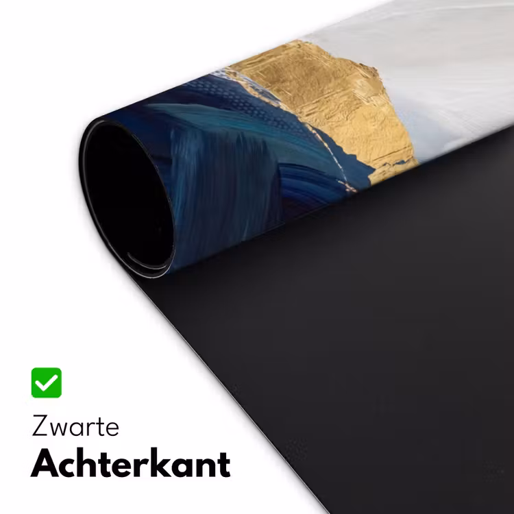 Bureau onderlegger - Abstract - Acryl - Blauw - Goud - Elegant — 5