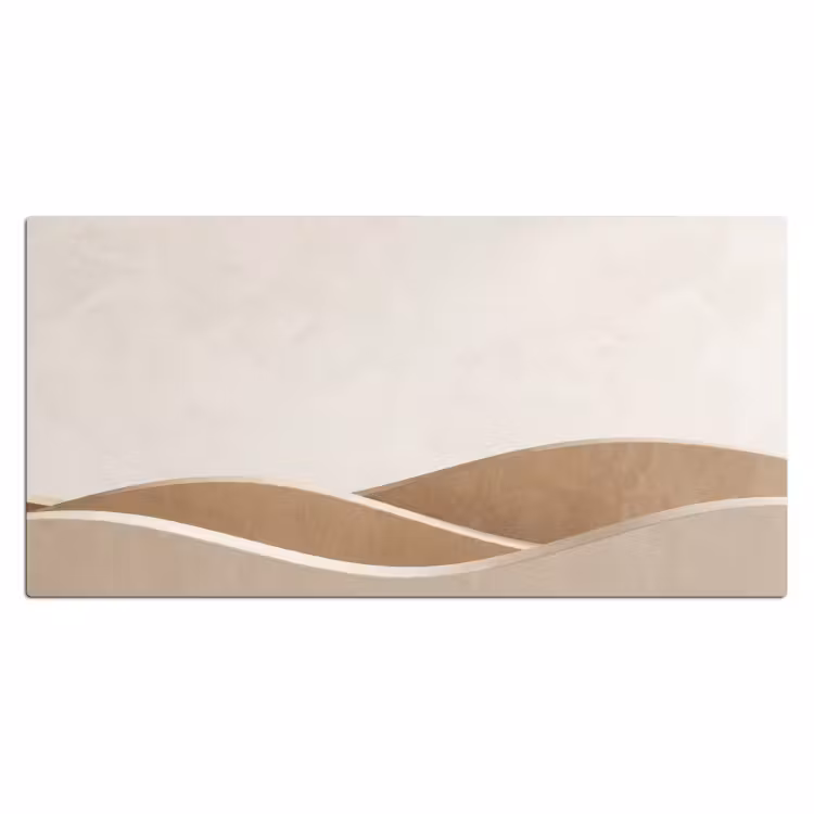 Bureau onderlegger - Abstract - Golven - Modern - Beige — 2