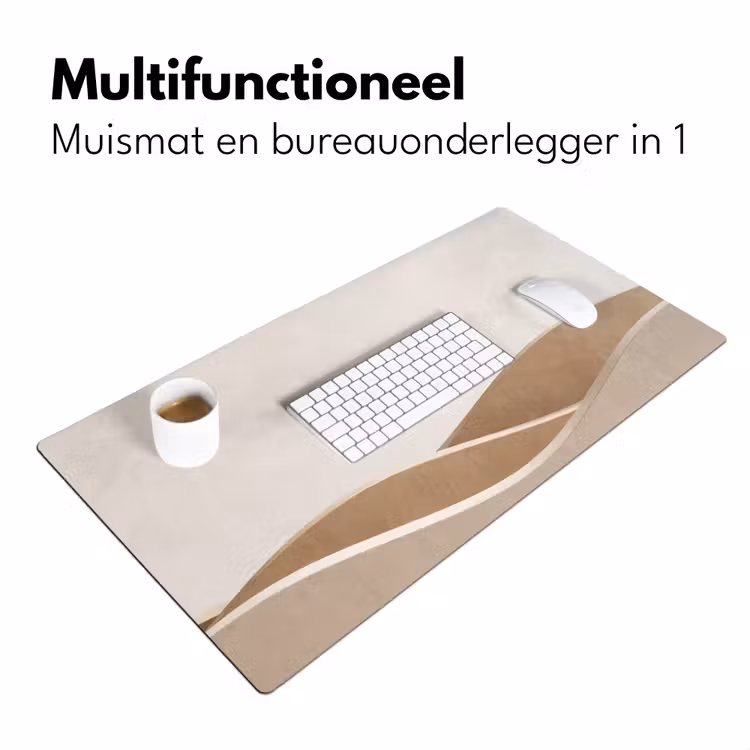 Bureau onderlegger - Abstract - Golven - Modern - Beige — 7