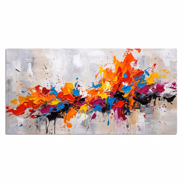 Bureau onderlegger - Abstract - Schilderij - Kleurrijk - Dynamisch — 2