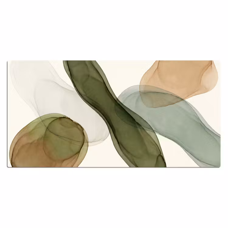 Bureau onderlegger - Abstract - Vormen - Modern - Kunst - Groen - Bruin — 2