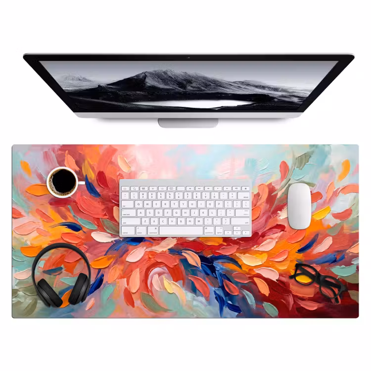 Bureau onderlegger - Bloemen - Abstract - Kunst - Modern — 4