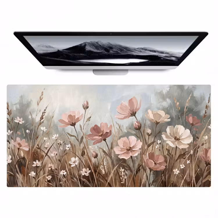 Bureau onderlegger - Bloemen - Botanisch - Schilderij - Pastel - Rustiek — 1