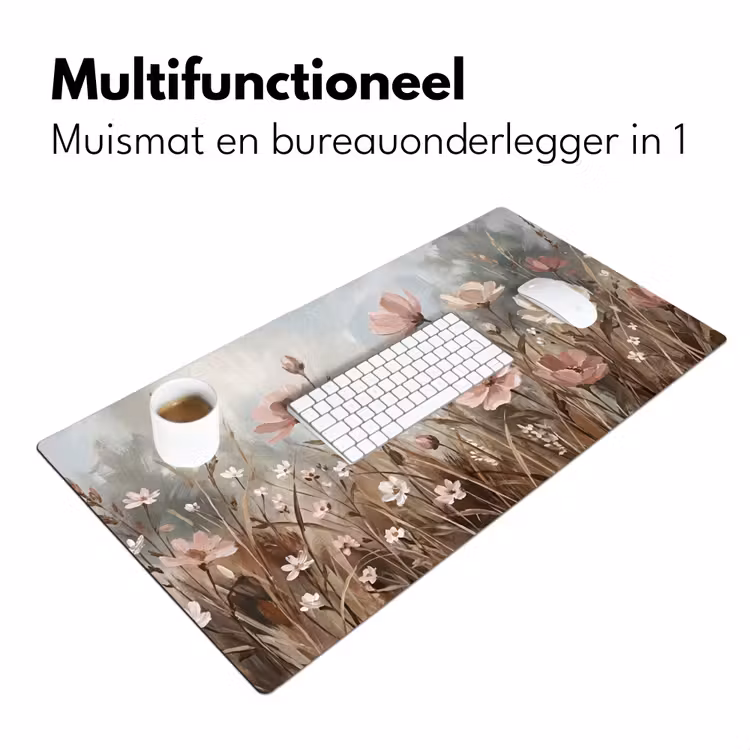 Bureau onderlegger - Bloemen - Botanisch - Schilderij - Pastel - Rustiek — 7