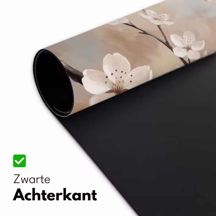Bureau onderlegger - Bloesem - Takken - Schilderij - Beige - Serene — 5