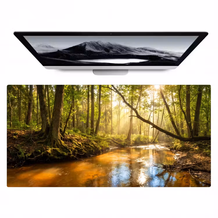 Bureau onderlegger - Bos - Beek - Zonlicht - Natuur - Groen — 1
