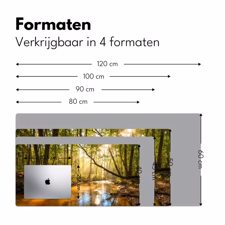 Bureau onderlegger - Bos - Beek - Zonlicht - Natuur - Groen — 8
