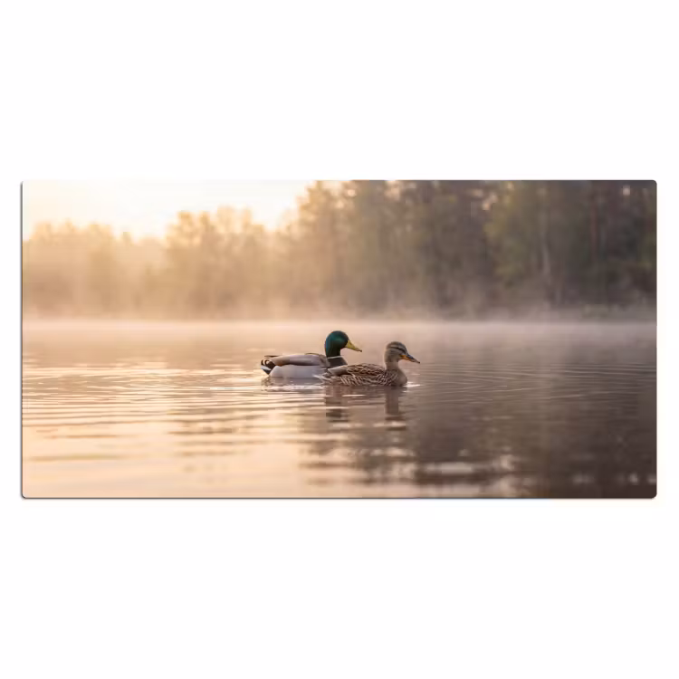 Bureau onderlegger - Eenden - Water - Mist - Natuur — 2