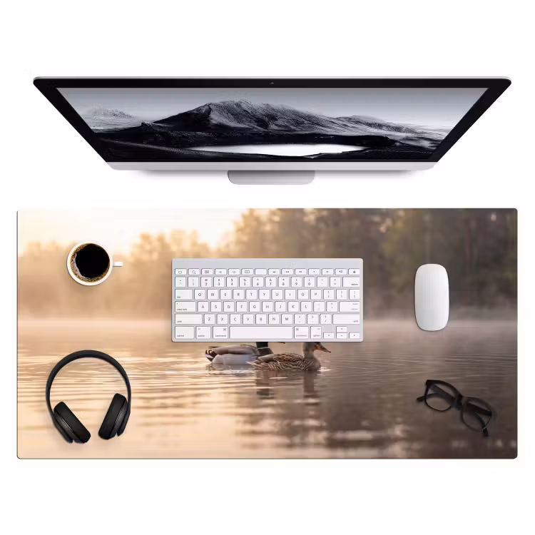 Bureau onderlegger - Eenden - Water - Mist - Natuur — 4